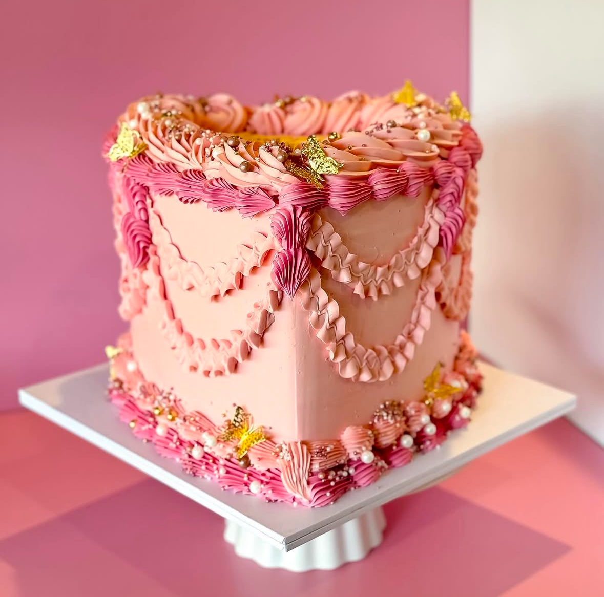 Vintage Heart Cake