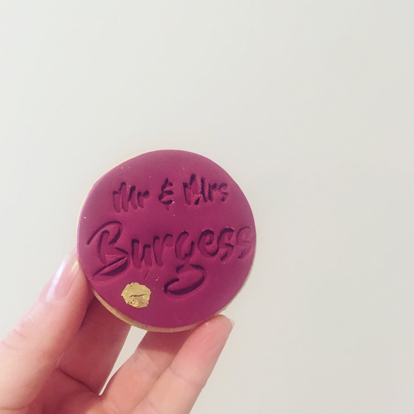 Personalised fondant cookies