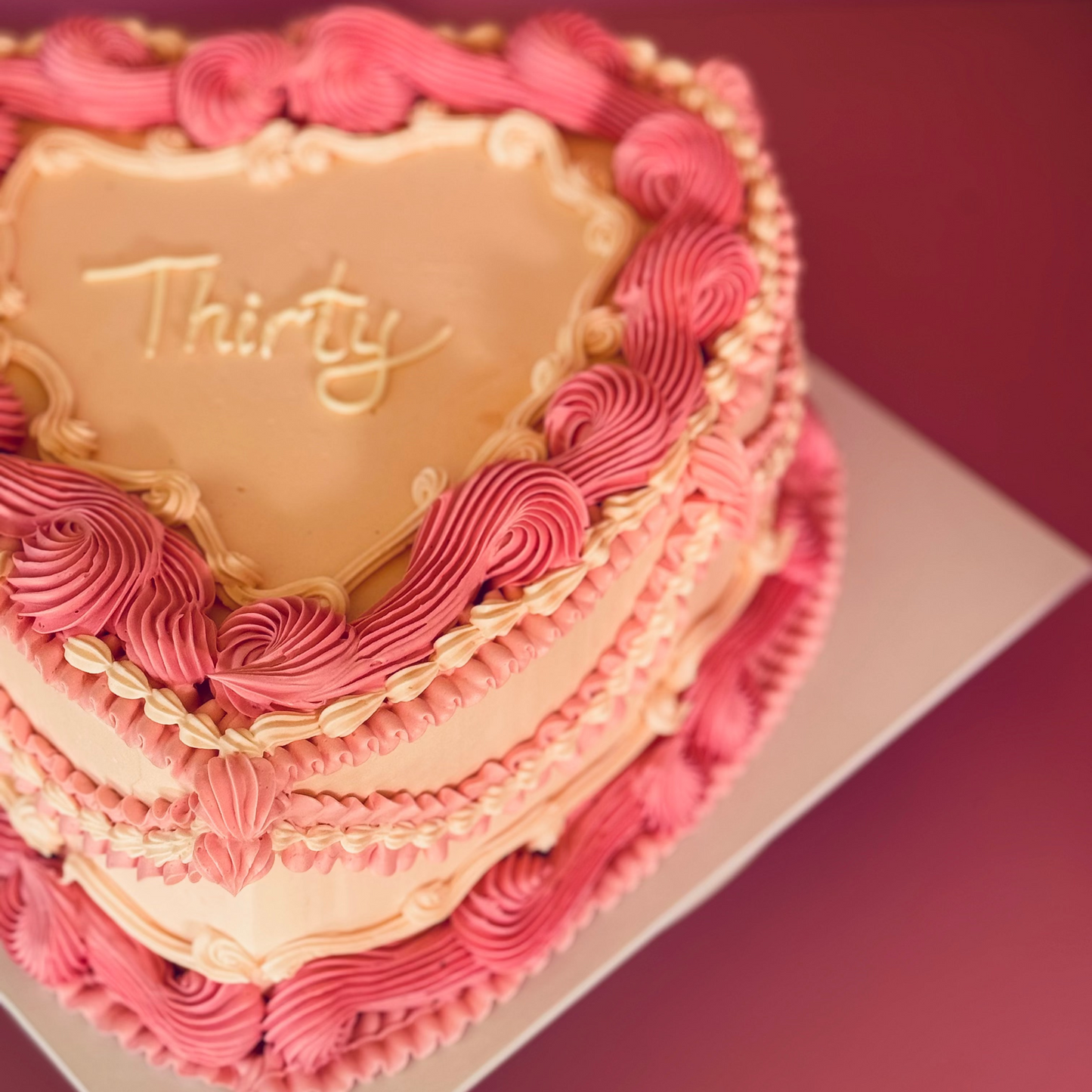 Vintage Heart Cake